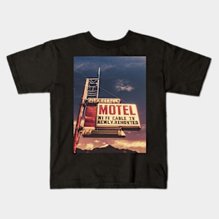 Retro Vintage Motel Sign Kids T-Shirt